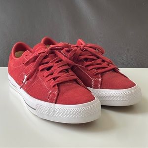 New Converse One Star Pro Ox Suede Shoe, Terra Red, 12 US
